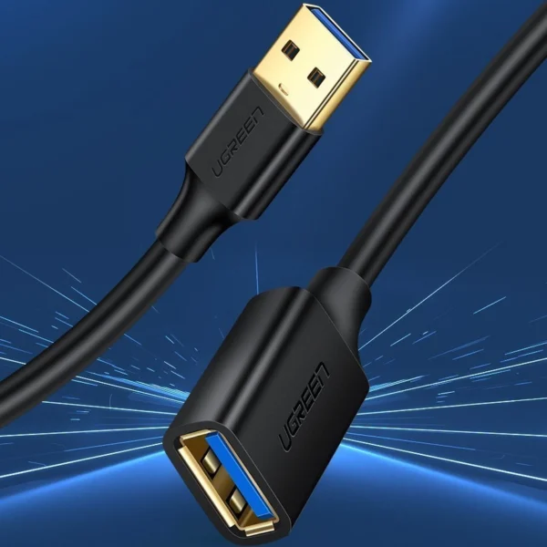 [ON RETURN] Ugreen cable cord extension adapter USB 3.0 (female) - USB 3.0 (male) 3 m black (US129 30127)eng
