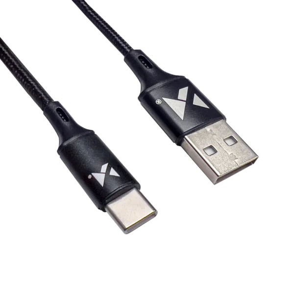 Wozinsky cable USB - USB Type C 2,4A 2m black(WUC-C2B)eng