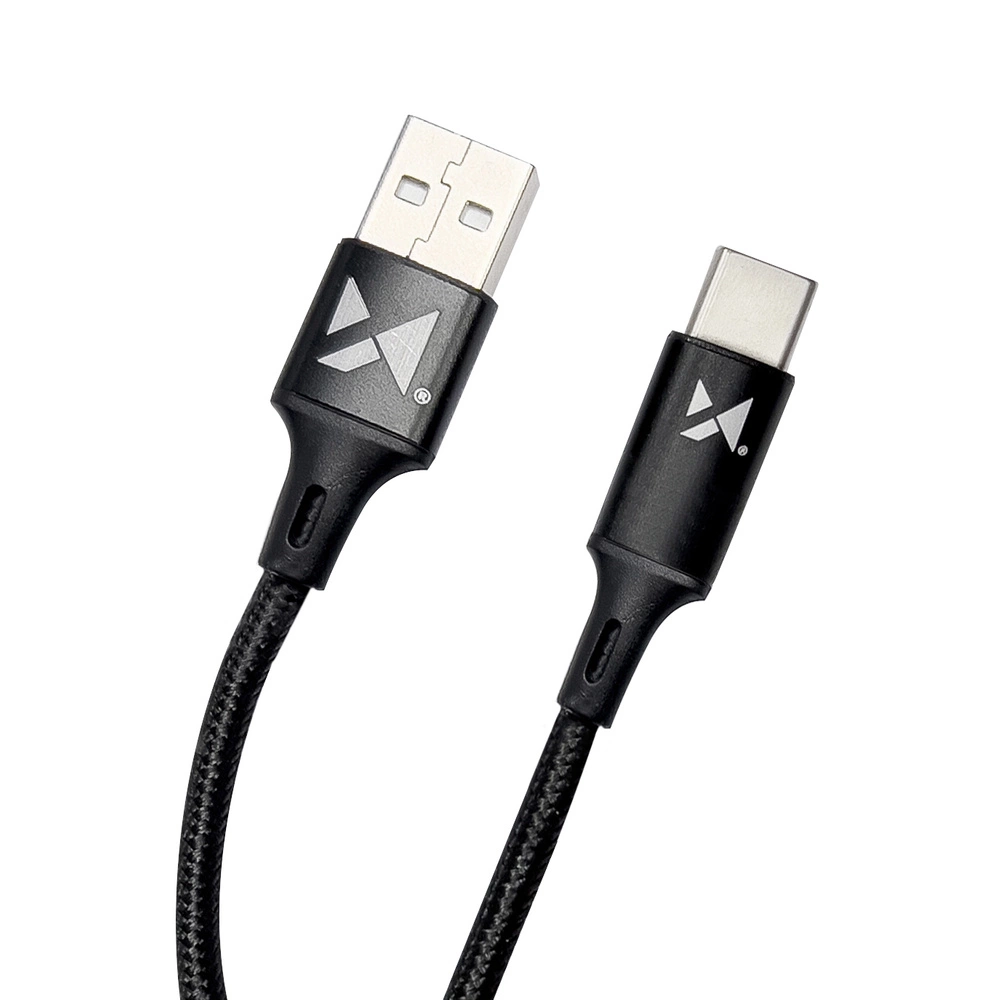 Wozinsky cable USB - USB Type C 2,4A 2m black(WUC-C2B)eng