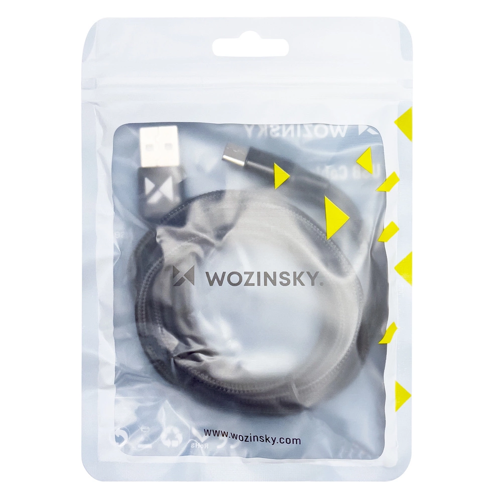 Wozinsky cable USB - USB Type C 2,4A 2m black(WUC-C2B)eng