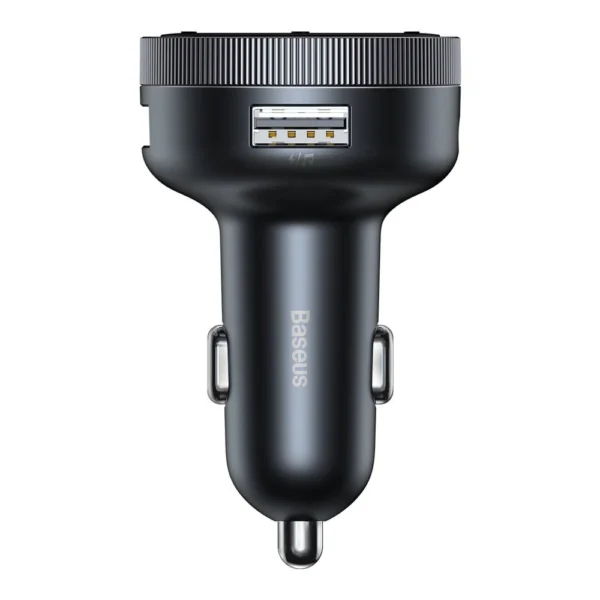 Baseus Enjoy FM transmitter car charger LED 2x USB / 3.5mm jack wireless MP3 player Bluetooth 5.0 3.4A black (CCLH-01)eng