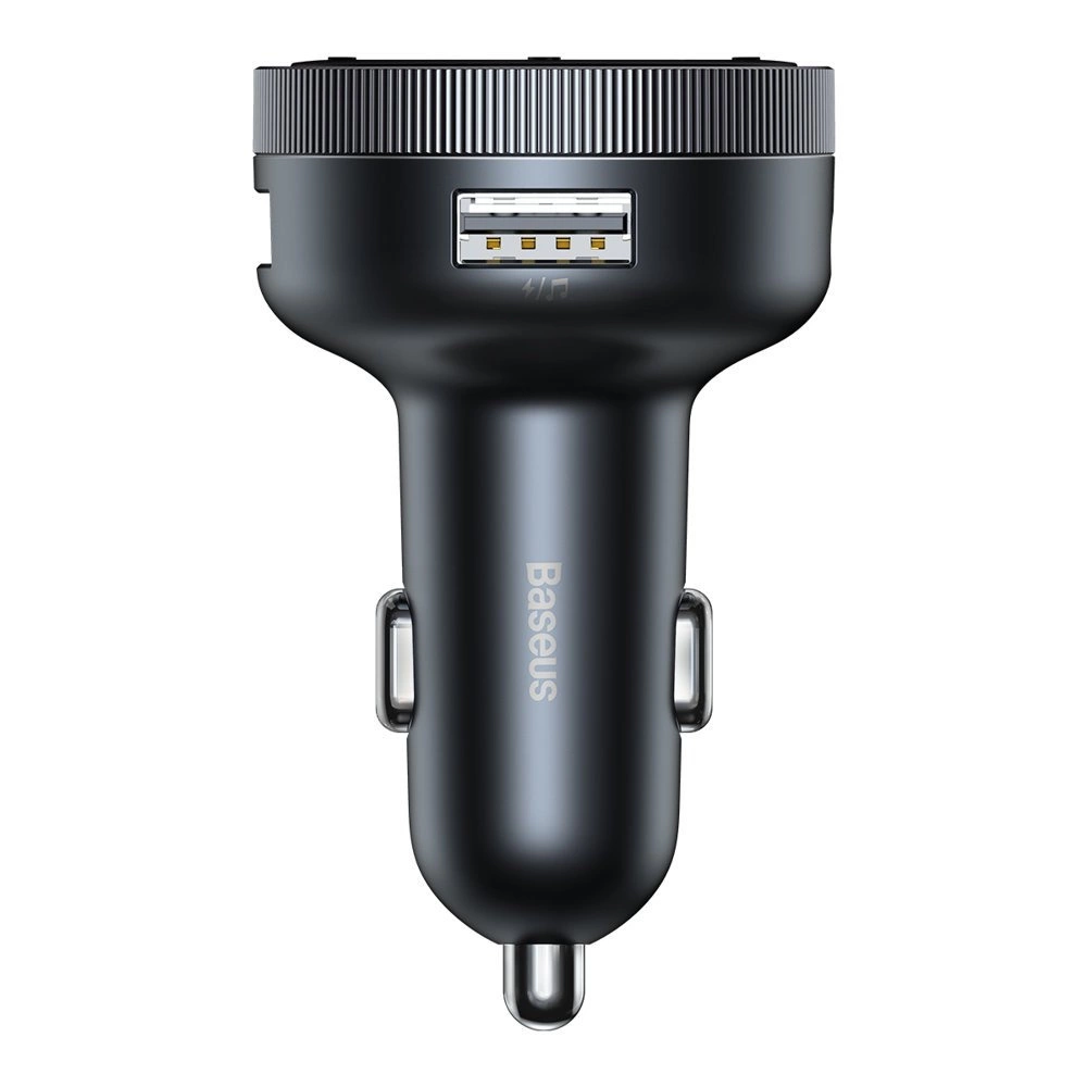 Baseus Enjoy FM transmitter car charger LED 2x USB / 3.5mm jack wireless MP3 player Bluetooth 5.0 3.4A black (CCLH-01)eng
