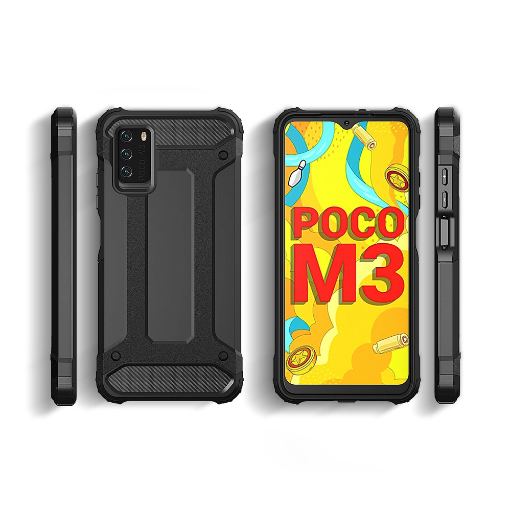 Hybrid Armor Case Tough Rugged Cover for Xiaomi Redmi Note 10 5G / Poco M3 Pro goldeneng