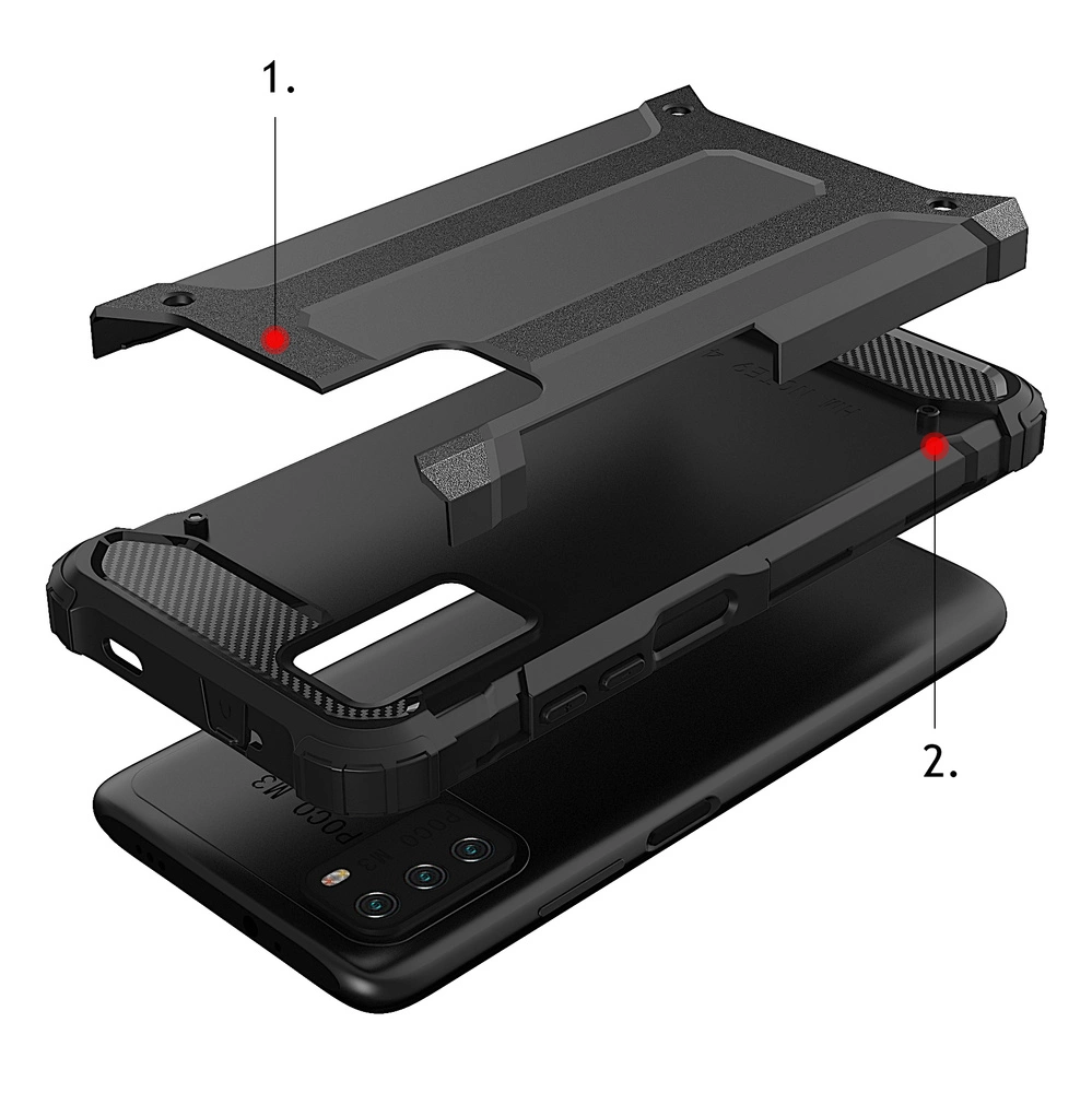 Hybrid Armor Case Tough Rugged Cover for Xiaomi Redmi Note 10 5G / Poco M3 Pro goldeneng
