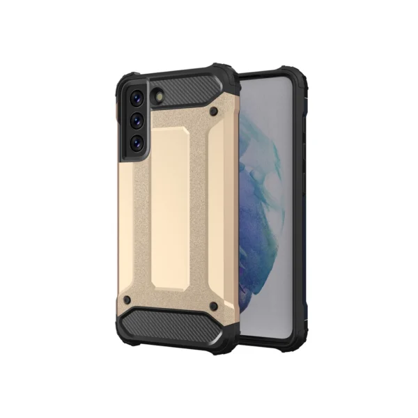 Hybrid Armor Case Tough Rugged Cover for Samsung Galaxy S21 FE goldeng