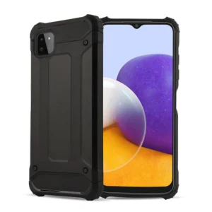Hybrid Armor Case Tough Rugged Cover for Samsung Galaxy A22 5G blackeng