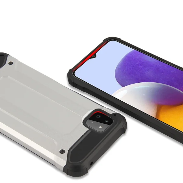 Hybrid Armor Case Tough Rugged Cover for Samsung Galaxy A22 5G blackeng