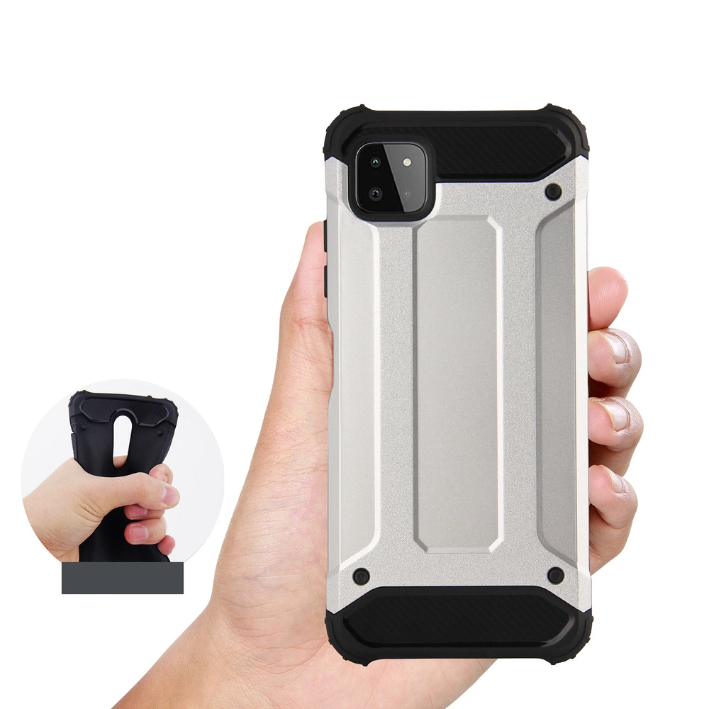 Hybrid Armor Case Tough Rugged Cover for Samsung Galaxy A22 5G blackeng