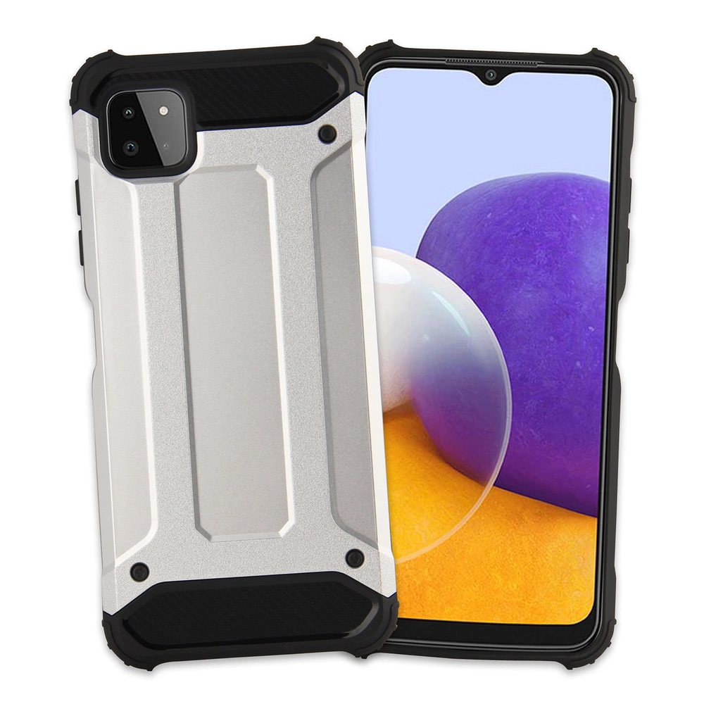 Hybrid Armor Case Tough Rugged Cover for Samsung Galaxy A22 5G blackeng
