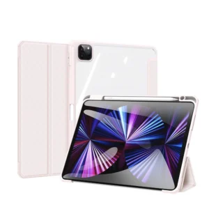 Dux Ducis Toby Armored Flip Smart Case for iPad Air 2020/2022 with Apple Pencil Holder Pinkeng
