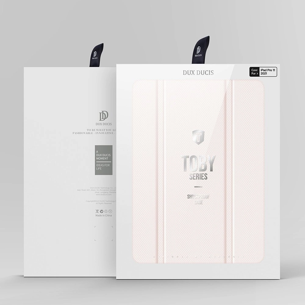 Dux Ducis Toby Armored Flip Smart Case for iPad Air 2020/2022 with Apple Pencil Holder Pinkeng