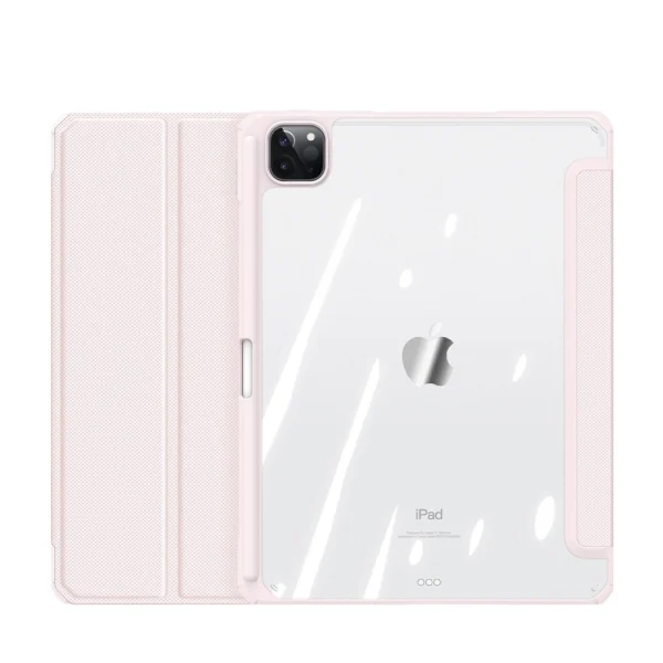 Dux Ducis Toby Armored Flip Smart Case for iPad Air 2020/2022 with Apple Pencil Holder Pinkeng