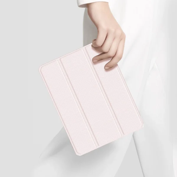 Dux Ducis Toby Armored Flip Smart Case for iPad Air 2020/2022 with Apple Pencil Holder Pinkeng