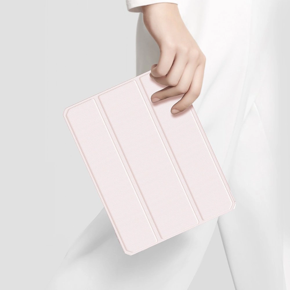 Dux Ducis Toby Armored Flip Smart Case for iPad Air 2020/2022 with Apple Pencil Holder Pinkeng
