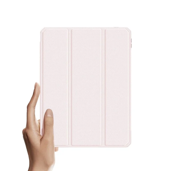 Dux Ducis Toby Armored Flip Smart Case for iPad Air 2020/2022 with Apple Pencil Holder Pinkeng