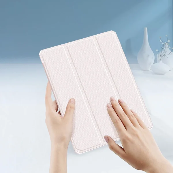 Dux Ducis Toby Armored Flip Smart Case for iPad Air 2020/2022 with Apple Pencil Holder Pinkeng