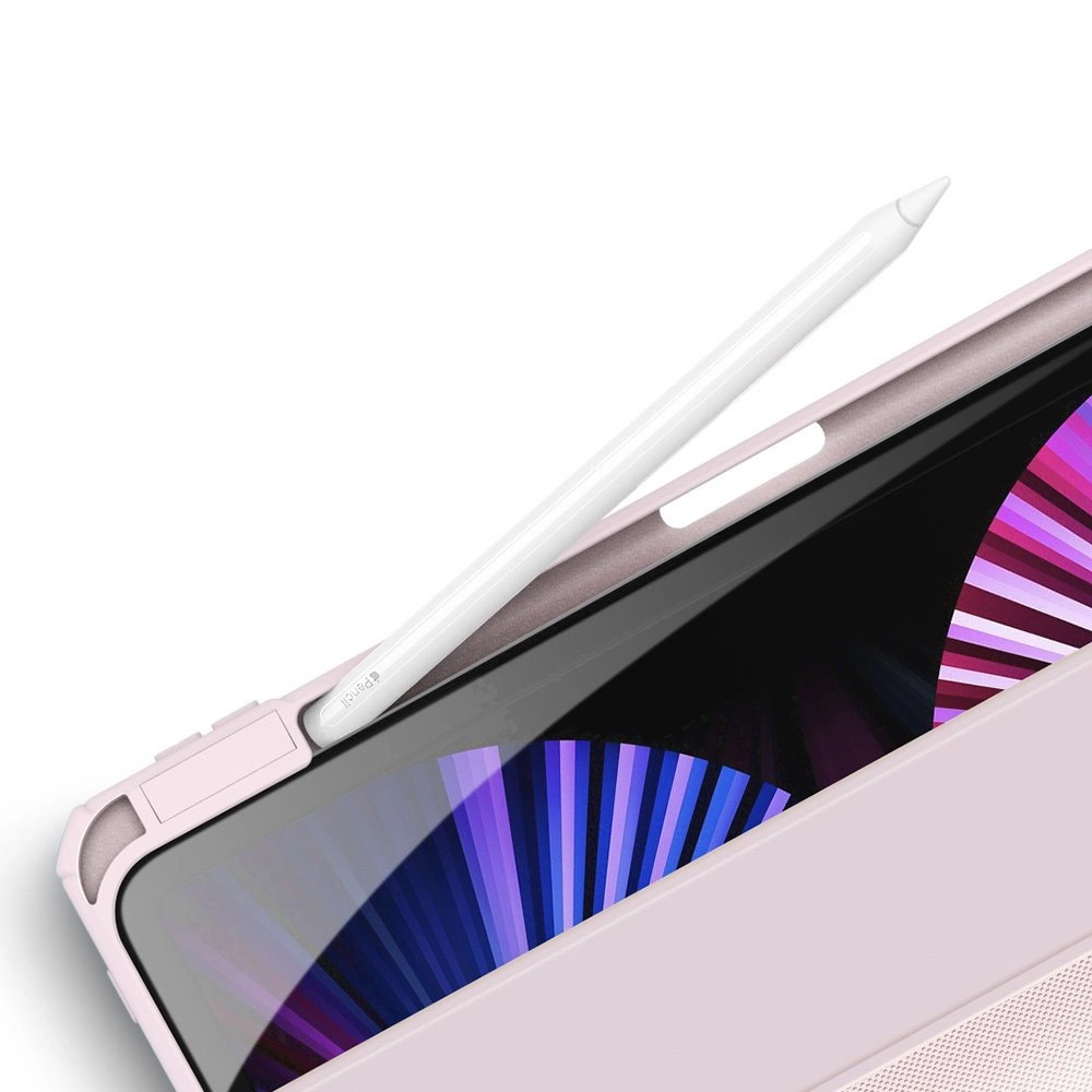 Dux Ducis Toby Armored Flip Smart Case for iPad Air 2020/2022 with Apple Pencil Holder Pinkeng