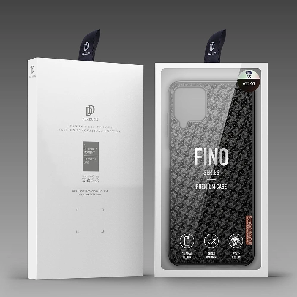 Dux Ducis Fino case covered with nylon material for Samsung Galaxy A22 4G blackeng