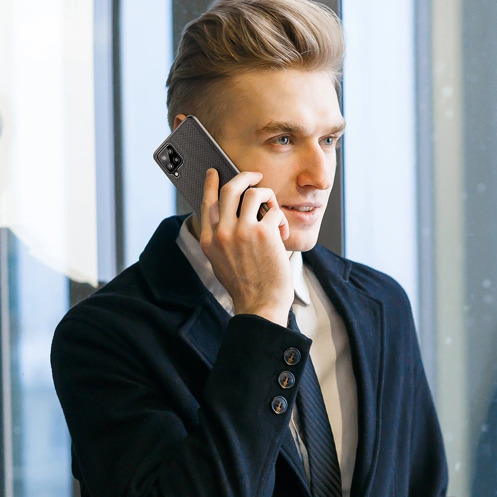 Dux Ducis Fino case covered with nylon material for Samsung Galaxy A22 4G blackeng