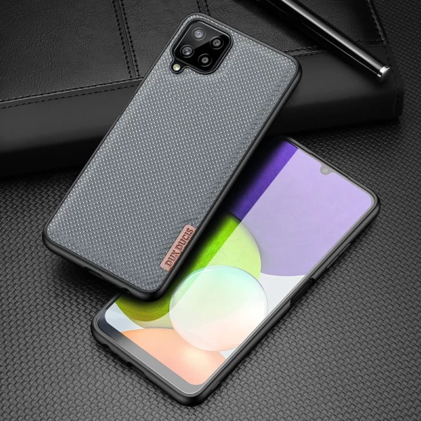 Dux Ducis Fino case covered with nylon material for Samsung Galaxy A22 4G grayeng