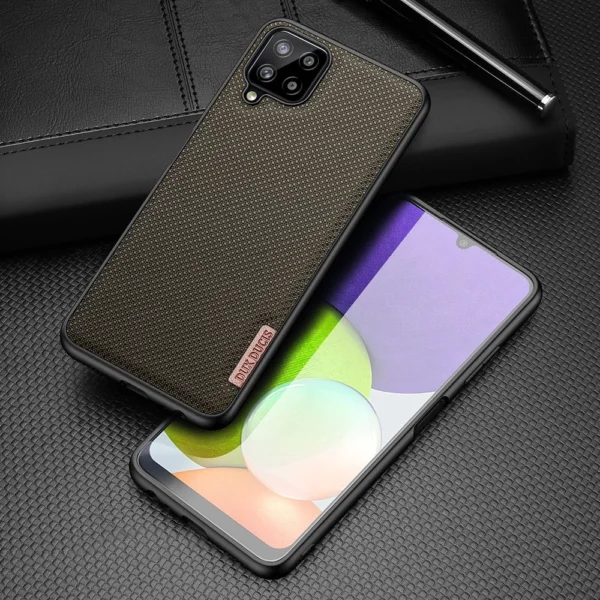 Dux Ducis Fino case covered with nylon material for Samsung Galaxy A22 4G greeneng