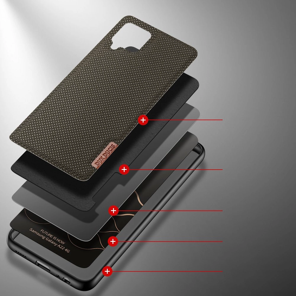 Dux Ducis Fino case covered with nylon material for Samsung Galaxy A22 4G greeneng