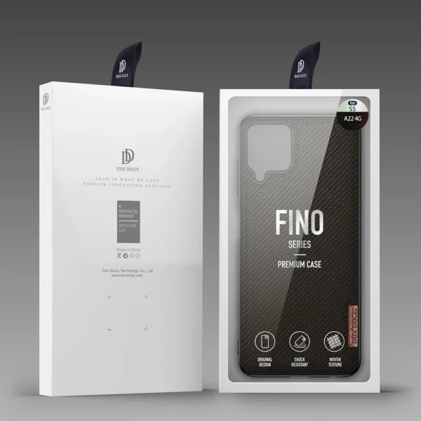 Dux Ducis Fino case covered with nylon material for Samsung Galaxy A22 4G greeneng