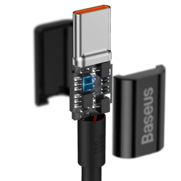 Baseus CATYS-B01 USB-C - USB-C PD QC FCP cable 100W 5A 480Mb/s 1m - blackeng