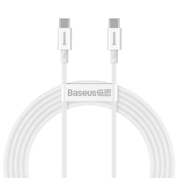 Baseus CATYS-C02 USB-C - USB-C PD QC FCP cable 100W 5A 2m - whiteeng