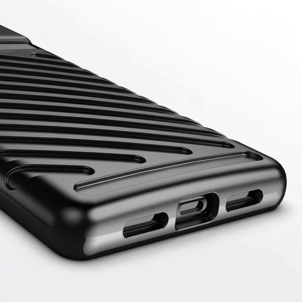 Thunder Case Flexible Tough Rugged Cover TPU Case for Google Pixel 6 blackeng