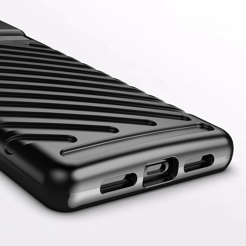 Thunder Case Flexible Tough Rugged Cover TPU Case for Google Pixel 6 blackeng