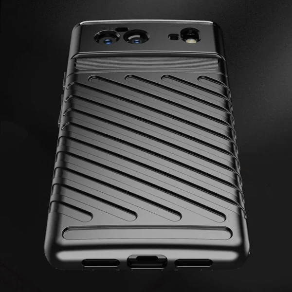 Thunder Case Flexible Tough Rugged Cover TPU Case for Google Pixel 6 blackeng