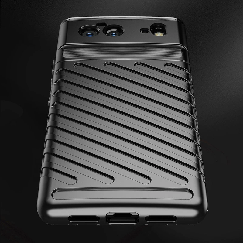 Thunder Case Flexible Tough Rugged Cover TPU Case for Google Pixel 6 blackeng