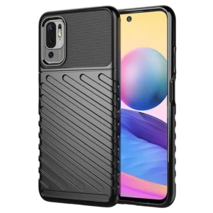 Thunder Case Flexible Tough Rugged Cover TPU Case for Xiaomi Redmi Note 10 5G / Poco M3 Pro blackeng