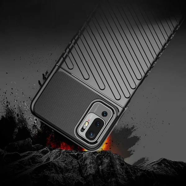 Thunder Case Flexible Tough Rugged Cover TPU Case for Xiaomi Redmi Note 10 5G / Poco M3 Pro blackeng
