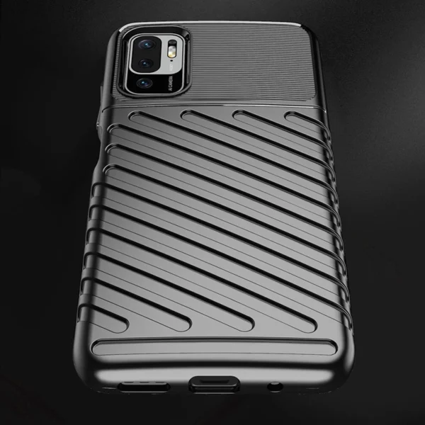 Thunder Case Flexible Tough Rugged Cover TPU Case for Xiaomi Redmi Note 10 5G / Poco M3 Pro blackeng
