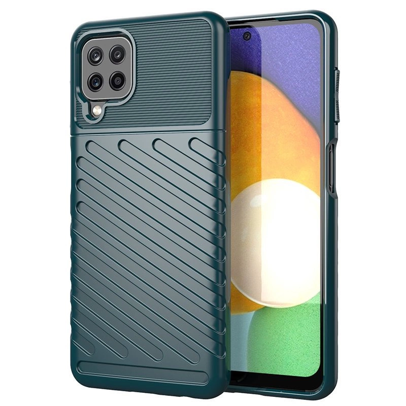 Thunder Case Flexible Tough Rugged Cover TPU Case for Samsung Galaxy A22 4G greeneng