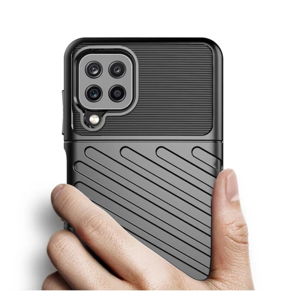 Thunder Case Flexible Tough Rugged Cover TPU Case for Samsung Galaxy A22 4G blueeng