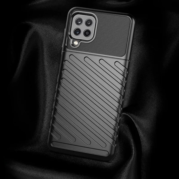 Thunder Case Flexible Tough Rugged Cover TPU Case for Samsung Galaxy A22 4G blueeng
