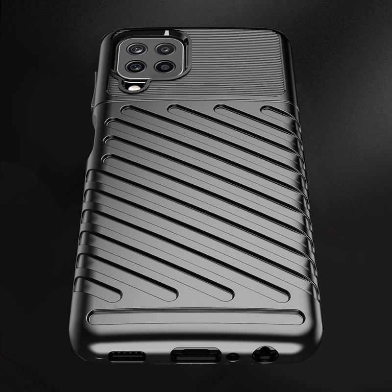 Thunder Case Flexible Tough Rugged Cover TPU Case for Samsung Galaxy A22 4G blueeng