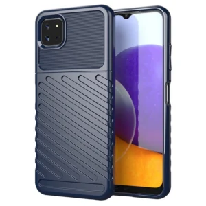 Thunder Case Flexible Tough Rugged Cover TPU Case for Samsung Galaxy A22 5G blueeng
