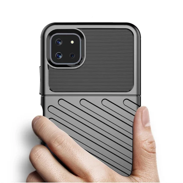 Thunder Case Flexible Tough Rugged Cover TPU Case for Samsung Galaxy A22 5G blackeng