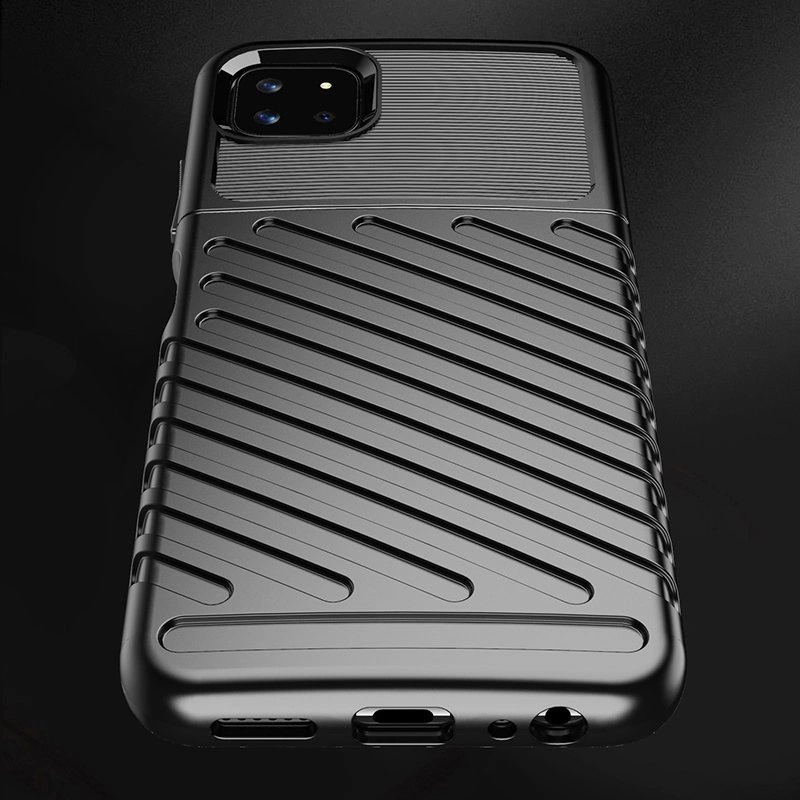 Thunder Case Flexible Tough Rugged Cover TPU Case for Samsung Galaxy A22 5G blackeng