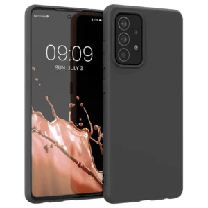 Silicone Case Soft Flexible Rubber Cover for Samsung Galaxy A22 4G blackeng