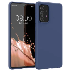Silicone Case Soft Flexible Rubber Cover for Samsung Galaxy A22 4G blueeng