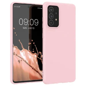 Silicone Case Soft Flexible Rubber Cover for Samsung Galaxy A22 4G pinkeng