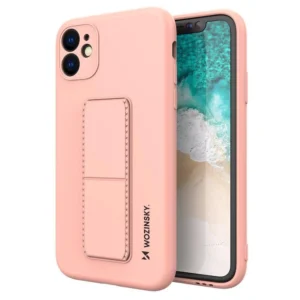 Wozinsky Kickstand Case Silicone Stand Cover for Samsung Galaxy A32 4G Pinkeng