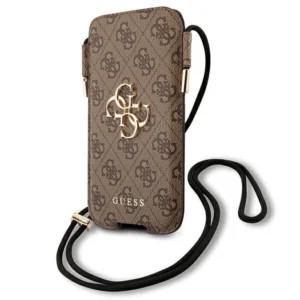 Guess Phone bag GUHCP12M4GPSBR 6.1" brown/brown 4G Metal Logoeng