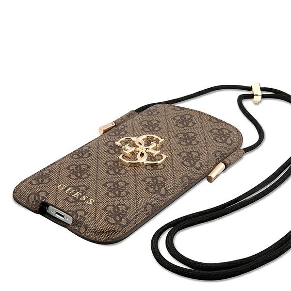 Guess Phone bag GUHCP12M4GPSBR 6.1" brown/brown 4G Metal Logoeng