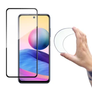 Wozinsky Full Cover Flexi Nano Glass Hybrid Screen Protector with frame for Xiaomi Redmi Note 10 5G blackeng